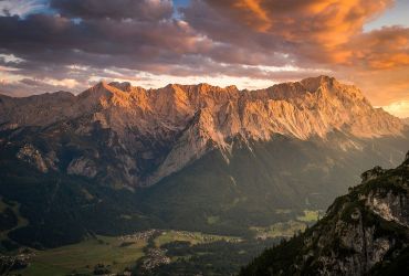 Alpenglühen Zugspitze